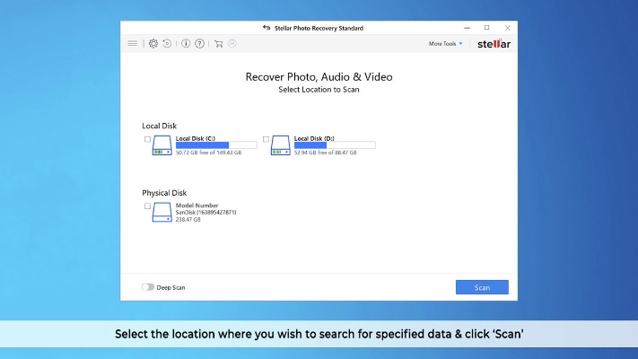  Imagen de Stellar Photo Recovery Standard Windows v10.0