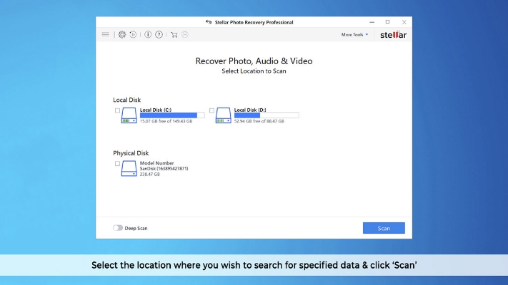 Stellar Photo Recovery Professional Windows v10.0 の画像