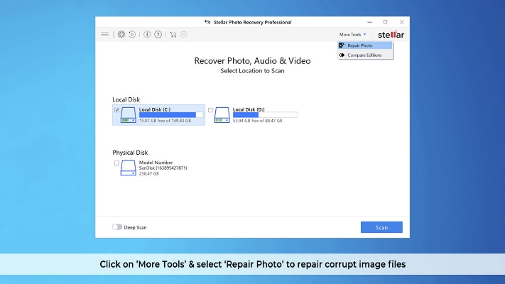 Stellar Photo Recovery Professional Windows v10.0 の画像