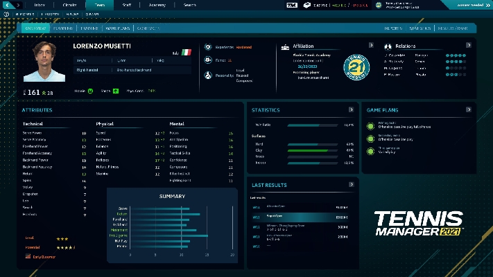 Picture of Tennis Manager 2021